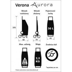 Sześciokołowy wózek na zakupy Aurora Verona